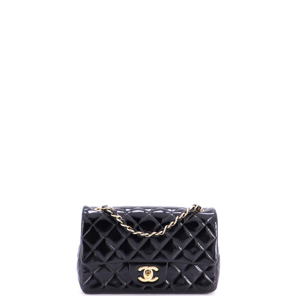 Chanel Mini Classic Single Flap Bag Quilted Patent